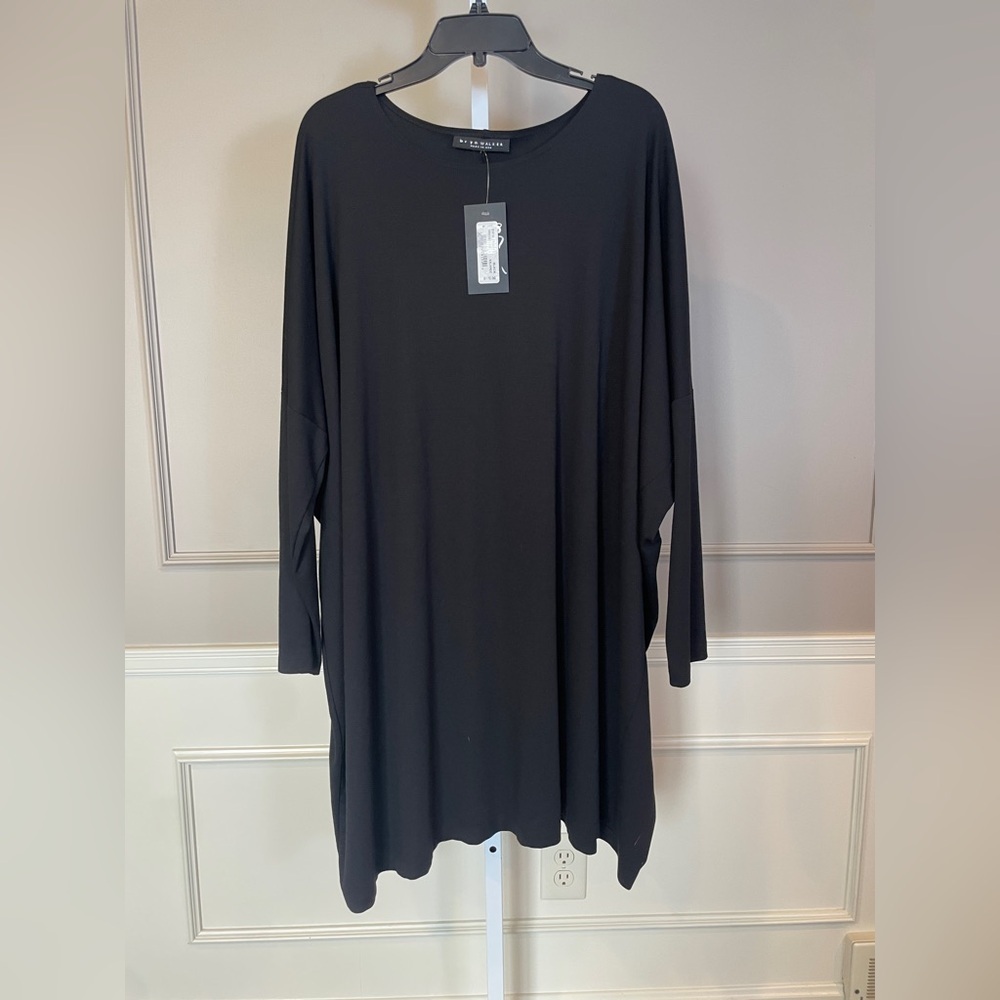 Bryn Walker NWT XXL Damien Tunic Black Long Ponti Modal Timeless Dress $178